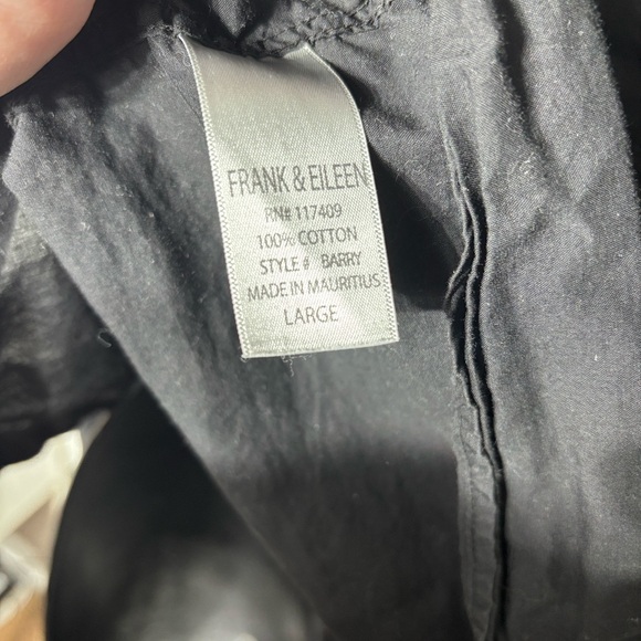 Frank and Eileen women’s large Barry button up long sleeve black classic - Picture 4 of 5